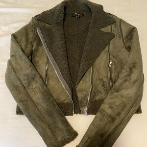 Stylish Olive Teddy Jacket